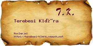 Terebesi Klára névjegykártya